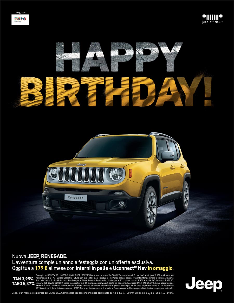 jeep modelli e prezzi on Festeggia Con Spazio Group Il Primo Anno Di Jeep Renegade