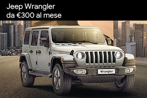 Jeep Wrangler da 300 Euro al mese da Spazio a Torino