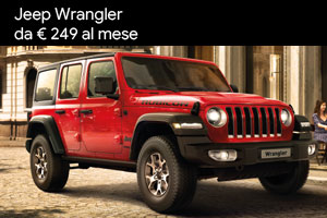 Jeep Wrangler da 249 Euro al mese con Noleggio Chiaro da Spazio a Torino