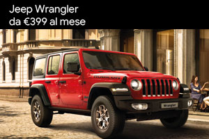 Jeep Wrangler da 399 euro al mese da Spazio a Torino