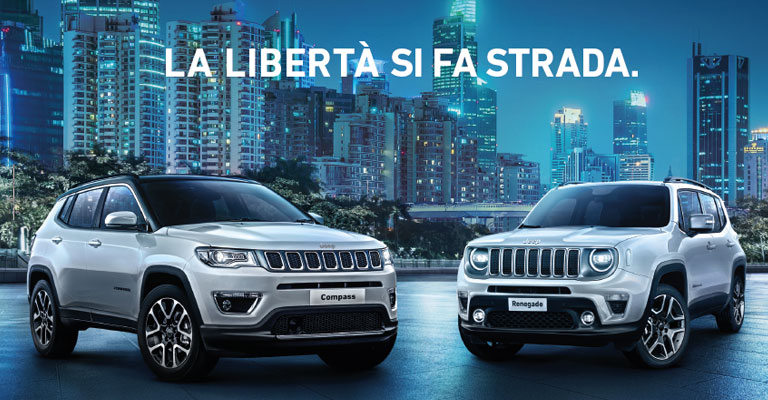 Jeep® RENEGADE da 299€ e Jeep® COMPASS da 369€ e inizi a pagare a Gennaio 2021 solo da Spazio a Torino.